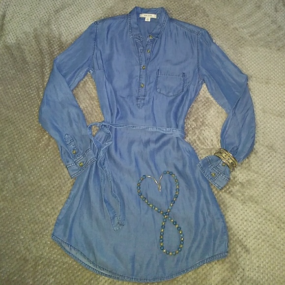 *SALE NEW! Adam Levine ~ Chambray Midi Dress - Picture 2 of 8